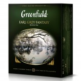 Чай черный Greenfield Earl Grey Fantasy пакетированный 100 пакетиков в упаковке