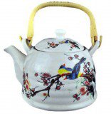 Чайник для чая Птицы на ветке с бамбуковой ручкой, 800 мл
